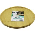 Hobilinka Yuvarlak=24.5cm Ayaklı=4cm Kenarlı Yüzey Ahşap Bambu Sunum Tepsisi - Mini Sofra (4887) - (No Color) - 1