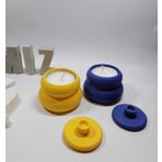 Hobimiz İşimiz Sarı - Şamdan&Tealight Mumluk - Mum Kapaklı Sarı Mumluk