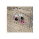 hobimon Amigurumi 10 Mm Vidalı Renkli Simli Göz - Fuşya - 10 Adet (5 Çift) Kilitli Göz