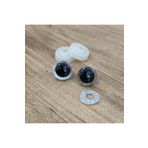 hobimon Amigurumi 16 mm Vidalı Renkli Simli Göz Gümüş 10 Adet 5 Çift Kilitli Göz
