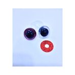 hobimon Amigurumi 20 Mm Vidalı Renkli Simli Göz - Kırmızı - 10 Adet (5 Çift) Kilitli Göz