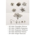 Hobimos 120 Adet Takı Yapım Malzemeleri - Papağan - Kapama - Halka - Sıkma - Küpe Kancası
