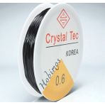 Hobimos Crystal Tec 0,6 mm Siyah Esnek Lastik Misina 10 Metre Uzunluğunda Dayanıklı ve Esnek