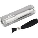 Hobimtek HD-16 Gri Alüminyum Kasa 9 LED Ultra Violet Uv Mini El Feneri