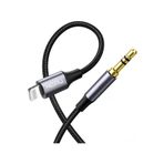 Hobimtek HP-20L Lightning - 3.5mm Aux Ses Kablosu 1mt Jak Adaptörü Dongle Kulaklık Çevirici