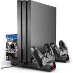 Hobimtek PS4 Pro ve Slim İçin Fanlı Dikey Soğutucu ve Kol Şarj Edici Organizatör Stand TP4-882