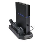 Hobimtek PS4 Slim Çift Fanlı Dikey Soğutucu ve Kol Şarj Edici