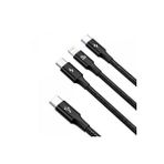 Hobimtek Type-C Pd Hızlı Şarj 20W 3 İn 1 Hızlı Şarj Kablosu 120 Cm 3 A Lightning Type-C Usb Micro Çoklu Data