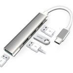 Hobimtek Type-C USB 3.1 Den 4 Adet USB 3.0 Hub USB Çoğaltıcı Otg Çoğaltıcı Adaptörü - Füme