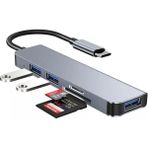 Hobimtek USB C Hub 5 In 1 Alüminyum Type C Hub Multiport Adaptör Sd Tf Kart Okuyucu 5 Port Type C Çevirici Adaptör
