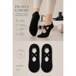 Hobins Sportswear & Company 2 Çift Kaydırmaz Taban Pilates ve Yoga Çorabı Dans,bale,plates Kaydırmaz Çorabı Siyah,beyaz,gri,tene Rengi Seçenekleri ile - 36 - 41