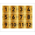 Hobishop Daire Kapı Numarası Masa Numarası Dolap Numarası Gold Gümüş Metal 1 Den 12YE Kadar