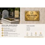 Hobishop Kişiye Özel Metal Mezar Isimliği 20X30 cm ve 15 x 20 cm – Paslanmaz Metal Levha –baskılı Mezarlık Levhası - 15 cm X 20 cm
