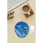 HobiShop(7950) Mavi Mermer Desenli Bilek Destekli Mouse Pad Renkli