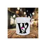 HobiShop(8786) Panda Desenli W Harfi Baskılı Seramik Şık Küllük