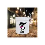 HobiShop(8792) Panda Desenli T Harfi Baskılı Seramik Şık Küllük