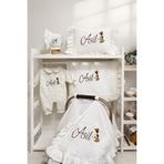 hobittubaby Kız erkek bebek isimli nakışlı müslin hastane çıkış seti