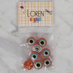 Hobium Loren Crafts 16 Turuncu Nazar Boncuğu 8'li Düğme
