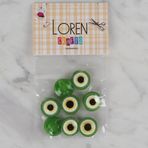 Hobium Loren Crafts 164 Yeşil Nazar Boncuğu 8'li Düğme