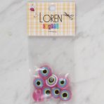 Hobium Loren Crafts 168 Pembe Nazar Boncuğu 8'li Düğme