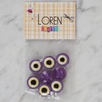 Hobium Loren Crafts 169 Mor Nazar Boncuğu 8'li Düğme