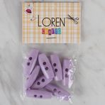 Hobium Loren Crafts 60 Lila Çoban 8'li Düğme