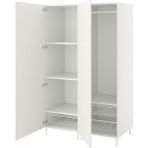 Hobiurun Platsa Gardırop, Beyaz, 120X57X191 cm - Abanoz