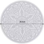 Hobizubi Bardak Altı Reçine Epoksi Kalıp - Nihale - Çiçek Motifli - 1005 - Şeffaf