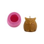 Hobizubi Baykuş Silikon Mum Kalıbı - M156 - Bebe Pembe