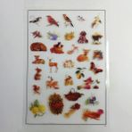 Hobizubi Reçine Epoksi Sticker Gül ve Hayvan