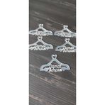 hoby shop Pleksi Damat Bohçası Yazısı Bohça Süsü Gümüş(5 Adet)