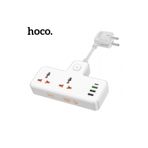 HOCO AC12A 2500W 2 Priz + 3 USB + 30W Type-C Multifonksiyonel Priz Çoğaltıcı Şarj Aleti (Beyaz)
