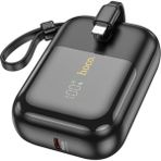 Hoco Q20 Fountain 10000MAH 22.5W+PD20W Dijital Göstergeli Kablolu Powerbank - Siyah