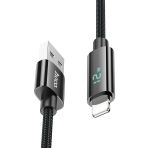 Hoco U125 1.2M Benefit Lightning Siyah Şarj Data Kablosu