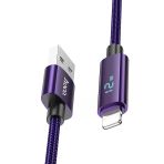 Hoco. U125 1.2M Benefit USB to Lightning Şarj Data Kablosu - Mor