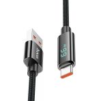 Hoco. U125 1.2M Benefit USB to Type-C Şarj Data Kablosu - Siyah
