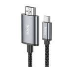 Hoco UA27 Type-C To HDMI Hdtv Dönüştürücü Adaptör (4k 30Hz) Kablo - Gri