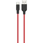 Hoco X21 Plus Usb To Type-C 3A Silikon Hızlı Şarj Ve Data Kablosu-(5775)
