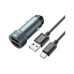 Hoco Z49 Çift Usb Giriş Araç Şarj Başlığı +usb To Type-c Kablolu