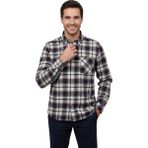 Hod Be Hod Erkek Kışlık Tek Cep Klasik Gömlek BGL-ST04989 - Bordo