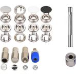 Hodbehod 12.5Mm 120 Set Sedefli Siyah Beyaz Krom Renk Çıt Çıt Ve Çekiç Makine Uyumlu Kalıp Seti