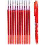 Hodbehod Isı Ile Uçan Silinebilen Refill Kalem İçi Ve Kalem Kırmızı 11 Adet