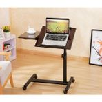 Hodbehod Mouse Bölmeli Portatif Katlanabilir Laptop Sehpası - Siyah - Y: 90 cm D: 47 cm G: 70 cm - Ceviz