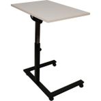 Hodbehod Tekerli Eğim Ve Yükseklik Ayarlı Laptop Masası Çok Amaçlı Sehpa (Ekru) - Y: 85 cm D: 44 cm G: 63 cm - Beyaz