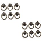 Hoement 12 Dolap Çekmece Kolu Kapı Kolları Siyah Komidin Dresser Siyah Mutfak Dolabı Kolları Vintage Halka Çekmece Dolap Kapı Kolları Retro Dolap Kolları Yüzükler Alaşım