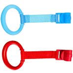 Hoement 2 Adet Bebek Yüzük Duruyor Yürümeye Başlayan Yürüteç Alet Halkası Beşik Standı Yüzükler Renkli Fermuarlar Bebek Aktivite Jimnastik Oyuncakları Öğrenme Rafı Fitness Plastik Halkalar