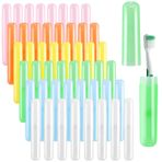 HOFASON 48 ADET Büyük Seyahat Diş Fırçası Kılıf Tutucu, Diş Fırçası Tutucuları Toplu, Çocuk Plastik Kalem Kutusu 8 x 1.2 x 0.8 inç, Günlük ve Seyahat Kullanımı için Taşınabilir Seyahat Saklama Kapları