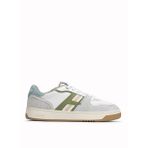 Hoff Beyaz-Gri Erkek Deri Sneaker CAIROLI