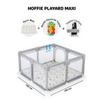Hoffie Playard Maxi Güvenli Bebek Ve Çocuk Oyun Alanı Oyun Parkı 150x150cm Oyun Matı Ve Topları,açık Gri