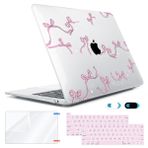 HOHAIYOO MacBook Pro 13" Kılıf M2 2024 2023 2022-2016 A2338 M1 A2251 A2289 A2159 A1989 A1706 ile uyumlu, Plastik Sert Kılıf ve Klavye Kapağı ve Ekran Koruyucu ve Web Kamerası Kapağı, Yaylar